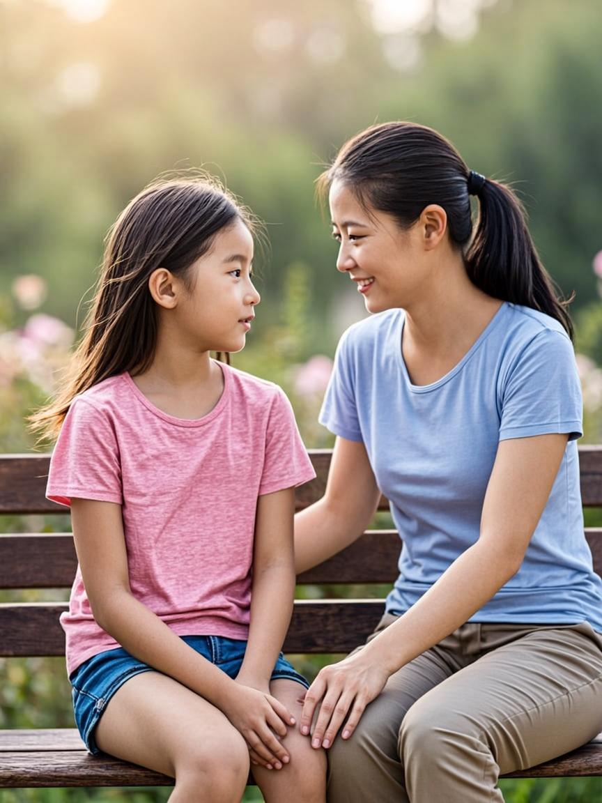 Caregiver and teenager building a trusting, meaningful bond