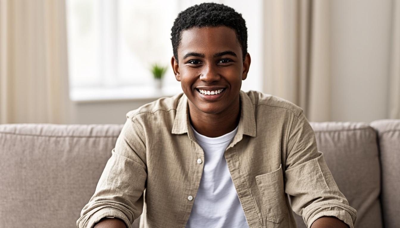 Confident teenager with hopeful positive outlook